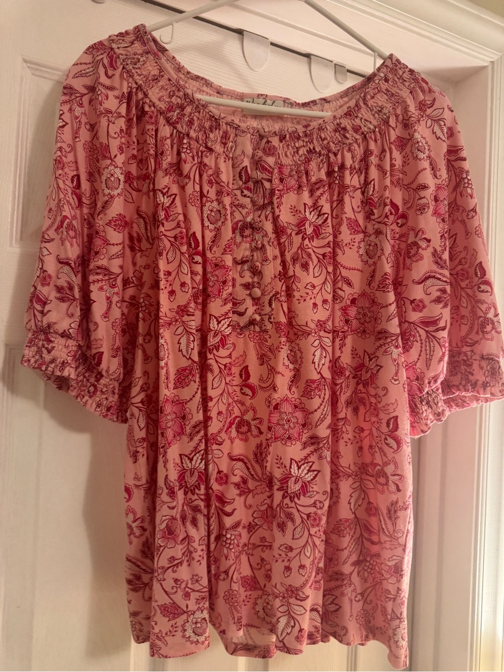 Wonderly Pink Floral Off-Shoulder Blouse